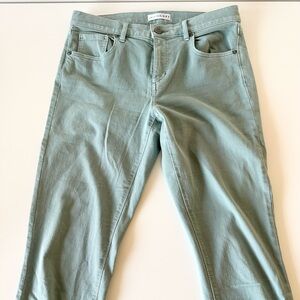 LOFT Skinny Crop Jeans in Soft Sage Size 28 6